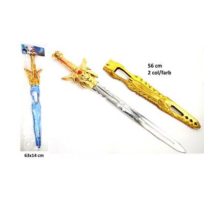 Epée Moyen Age Dorée 56 Cm avec Fourreau