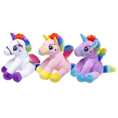 licorne arc en ciel peluche