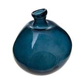Vase Rond Verre Recyclé Bleu
