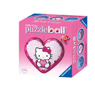 RAVENSBURGER - Puzzle Ball Coeur HELLO KITTY (modèle assortis)