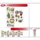 Sticker 3D Noël 12.5 x 18.8 Cm