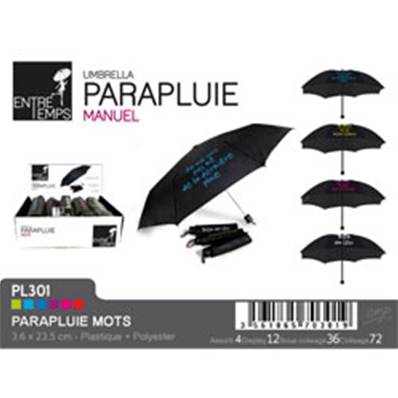 Parapluie Compact Message avec Etui 