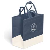 Sac Shopping Bicolore Marin 34 x 36  x 14 Cm