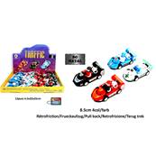 Voiture Kart 8,5 Cm Métal Rétro Friction 4 Couleurs