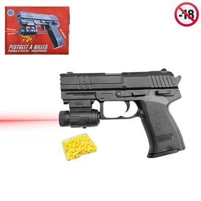 Pistolet à Billes 15 Cm Avec Laser 