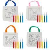 Sac en Toile à Colorier pour Enfants 4 assortis