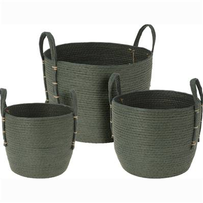 Lot de 3 Panier Vert foncé 3 Tailles