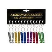 Porte Clefs Sifflet Long Métal