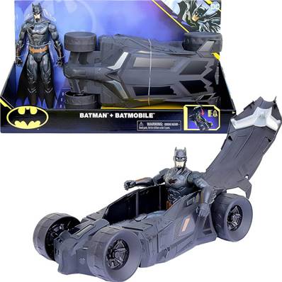 SPINMASTER - Pack Batmobile + Figurine Batman 30 Cm Batman