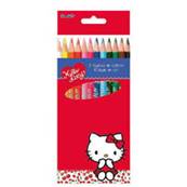 Crayons de Couleurs HELLO KITTY 12 Pièces