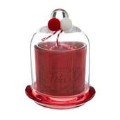 Bougie Cloche Pompon Rouge 95g 