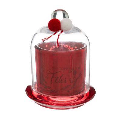Bougie Cloche Pompon Rouge 95g