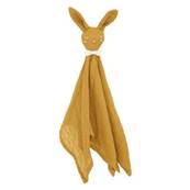 Doudou Carre Lapin Jaune 