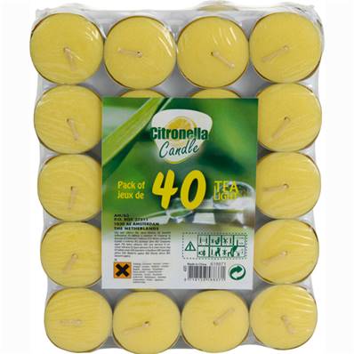 Bougies Chauffe-Plat Citronelle 40 Pièces
