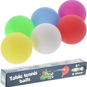 Boite 6 Balles Ping Pong Couleurs