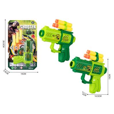 Blister Pistolet Flèches en Mousse 15 x 26,5 Cm