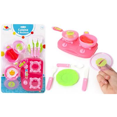 Blister Cuisine et Réchaud avec Accessoires 38 X 24 Cm