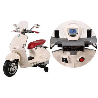 Porteur Vespa Creme Siege Simili Cuir 2 x 6 V.