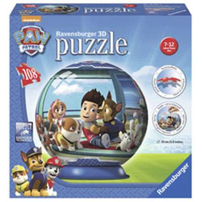 RAVENSBURGER - Puzzle 3D Ball Pat Patrouille 108 p