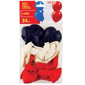 Sachet 24 Ballons Bleu Blanc Rouge