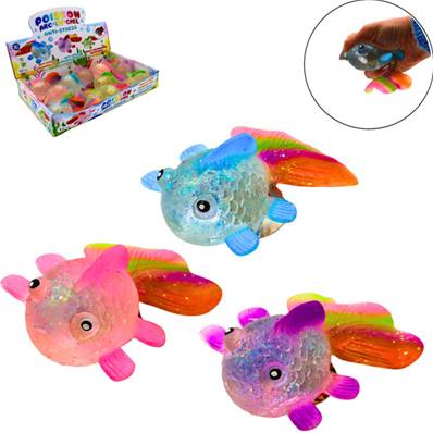 Animal Antistress Poisson 12 Cm Gel 3 Couleurs