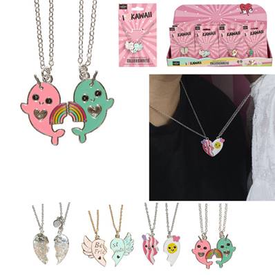 Collier D'Amitié Kawaii Pour 2