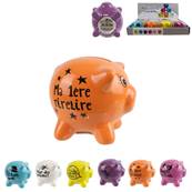 Tirelire Cochon pm Mots H7.8cm