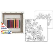Tableau avec Crayons de Couleurs 20 Cm