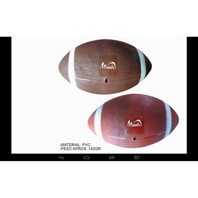 Ballon Rugby Officiel 380 Gr avec Filet  (vendu degonfle)