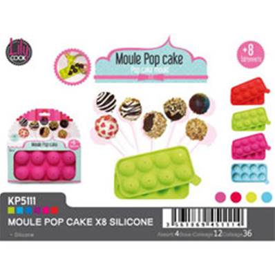 Moule Pop Cake x 8 Silicone Lily Cook