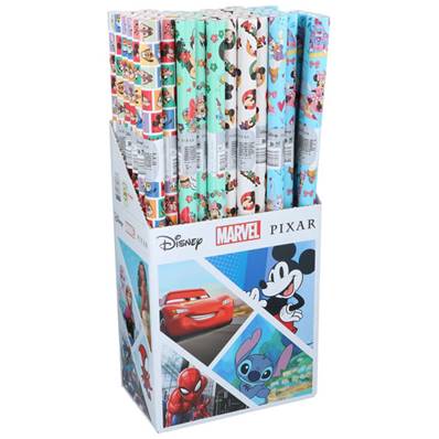 DISNEY Papier Cadeau Assortis 200 x 70 Cm Mickey et Minnie