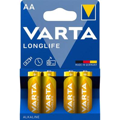 Bl 4 piles R6  AA  alcalines - varta longlife 