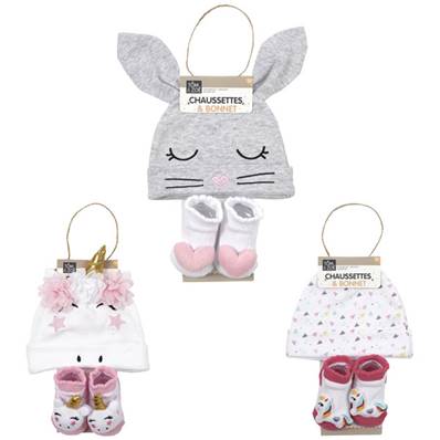 Chaussettes et Bonnet Bebe Fille