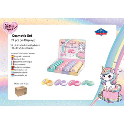 Baume à Lèvres Licorne Macaron Sucré  5.2 x 2.6 Cm
