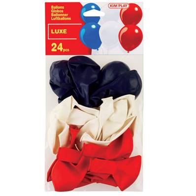 Sachet 24 Ballons Bleu Blanc Rouge