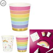 Verre en Carton Licorne par 6