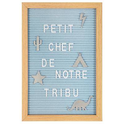 Tableau Lettre Bleu 20X30