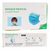 Boite 30 Masques Enfants Medicaux Blanc ou Bleu