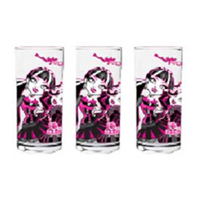 Set de 3 Verres Monster High 3 couleur : rouge et noir) 