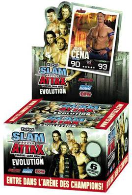 Sachet 6 cartes SLAM ATTAX EVOLUTION CATCH WWE