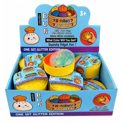 Mystery Squishy Dumpling Paillette Lumineux 8,5 Cm
