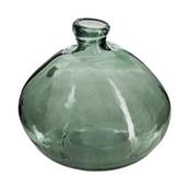 Vase Verre Recyclé Rond Kaki D23cm 