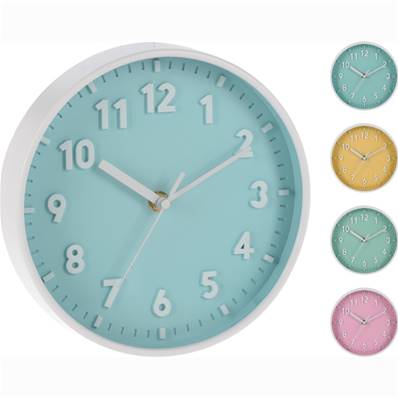 Horloge Murale 20,3 Cm 4 Couleurs Assorties