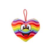 Peluche Super Soft Coeur Arc-en-ciel Smile 11 Cm