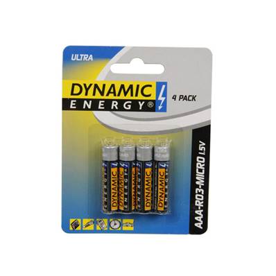 Blister 4 Piles AAA/R03 1.5V DYNAMIC ENERGY