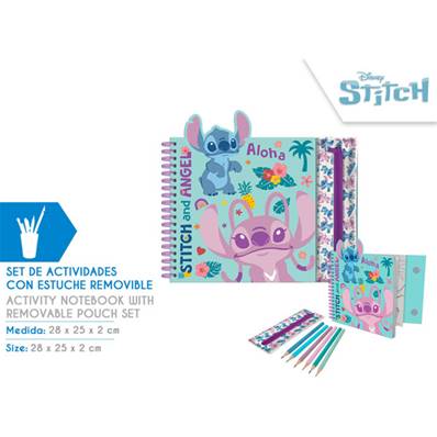Carnet D'activités avec Trousse Amovible Stitch 