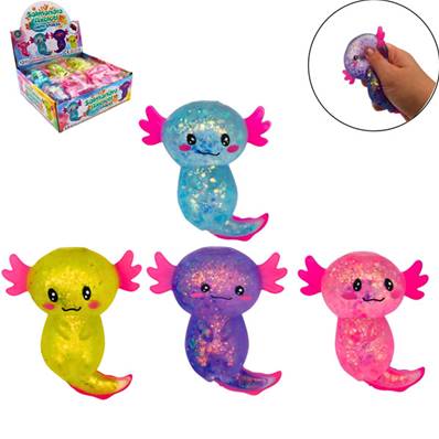 Animal Antistress Axolotl Gel 10 Cm 4 Couleurs