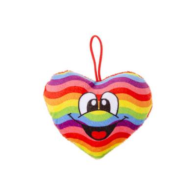 Peluche Super Soft Coeur Arc-en-ciel Smile 11 Cm