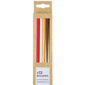 Boite 12 Bougies Rose et Or