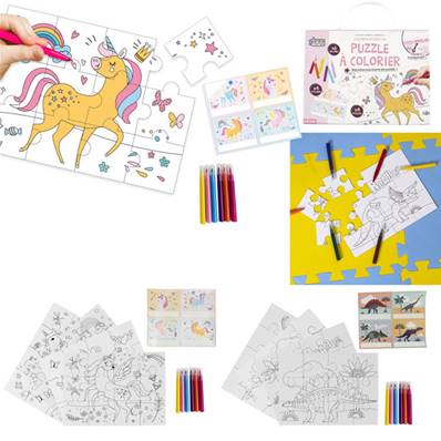 Puzzle à Colorier et Feutres